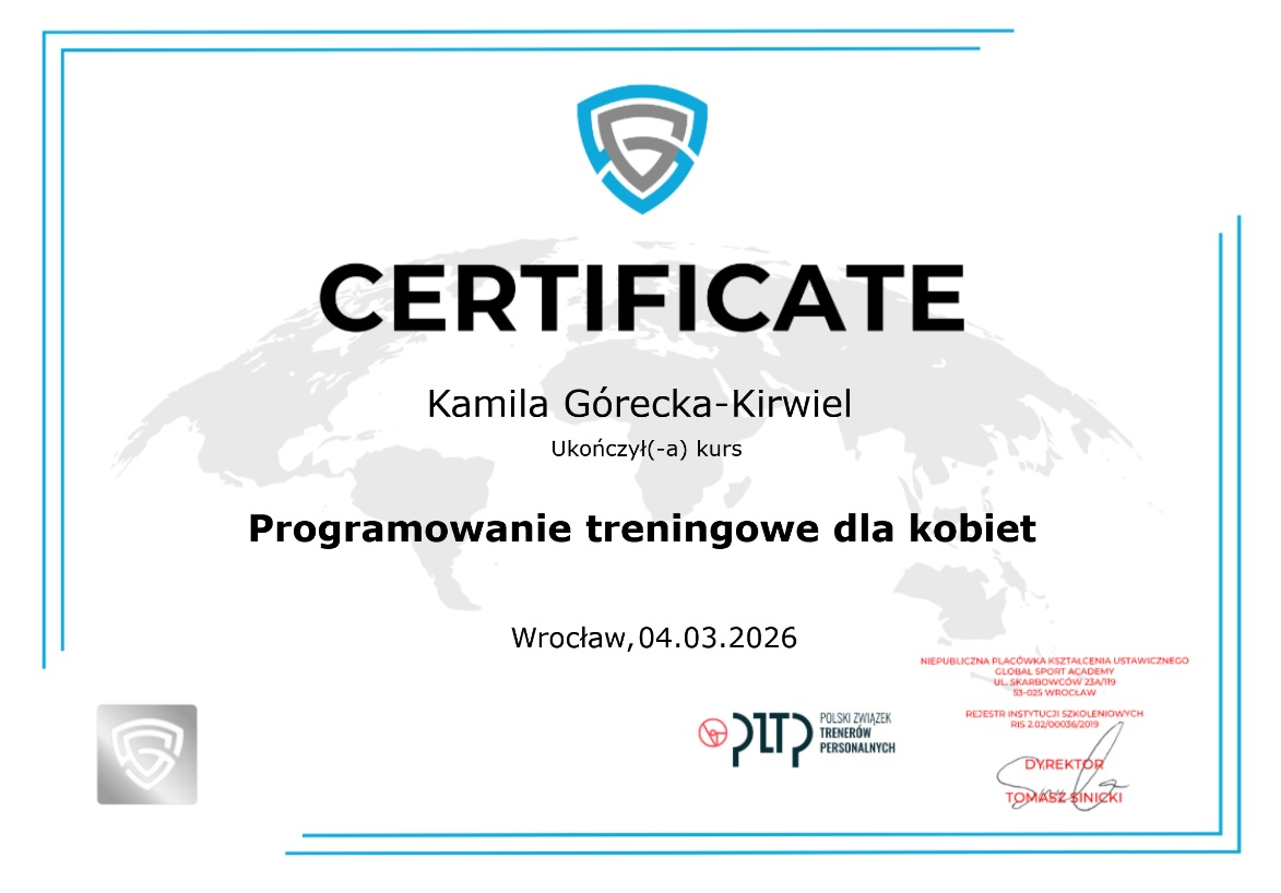 programowanie treningowe dla kobiet